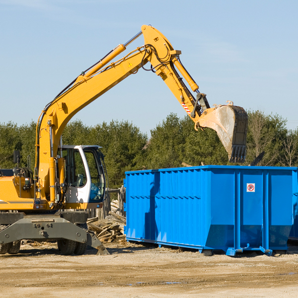 are there any restrictions on where a residential dumpster can be placed in Astoria SD